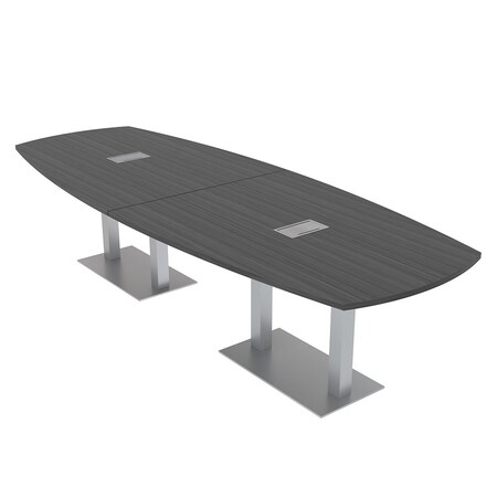 Skutchi Designs 45 in W, 145 in L, 29 in H, Engineered Wood Top, Grey HAR-ABOT-46X143-DOU-ELEC-ASIANNIGHT